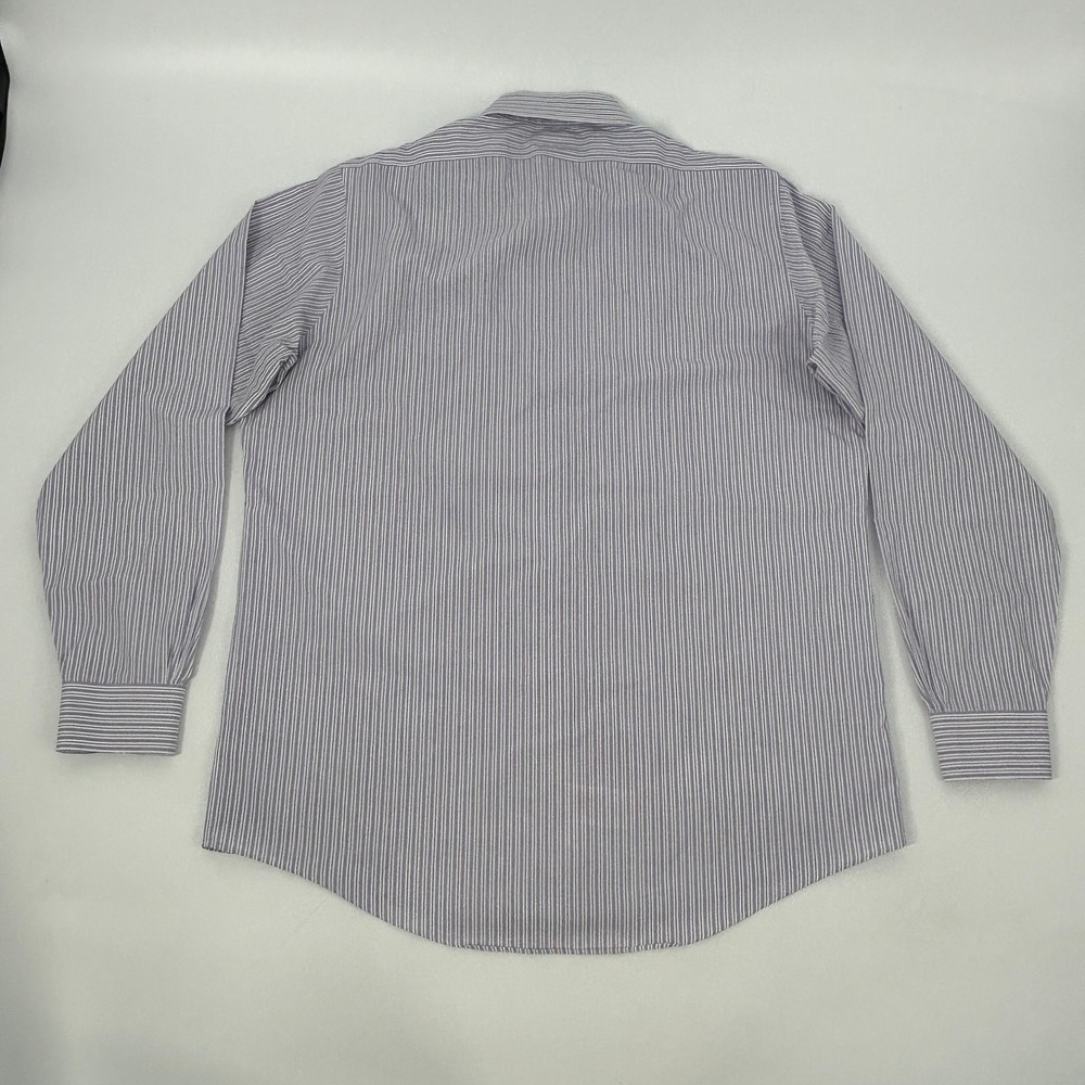 Brooks Brothers Milano Dress Shirt Mens 17-35 Purple White Striped Supima Cotton - Picture 4 of 10
